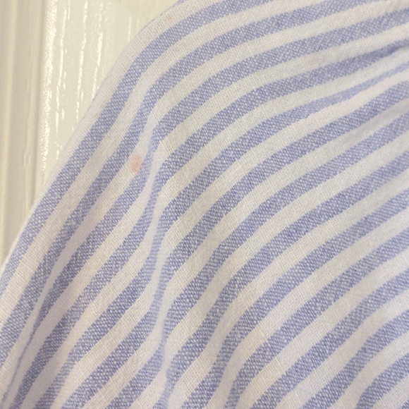 Blue and white pinstripe romper. - Picture 10 of 10